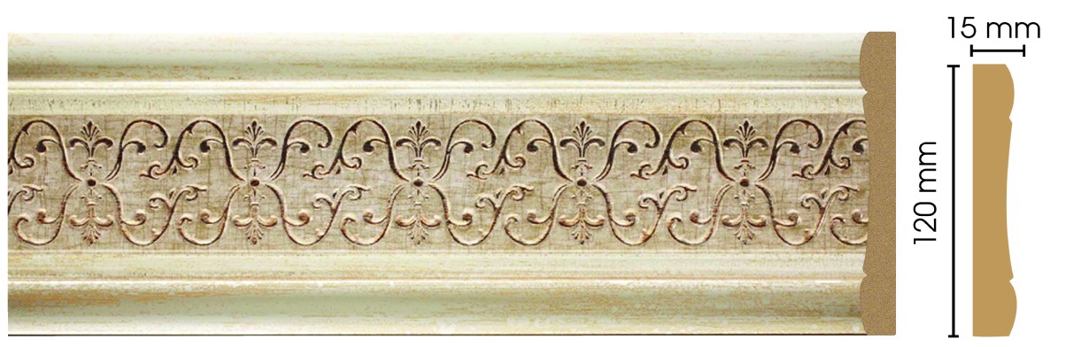 Молдинг DECOMASTER 162-281 (120*15*2400мм)