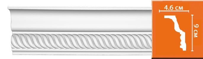 Плинтус потолочный с рисунком DECOMASTER 95088 (90*46*2400мм)